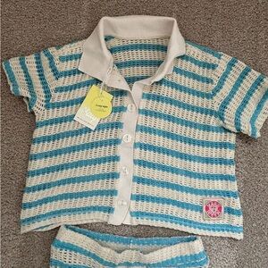 Maaji Blue and White Striped Coverup